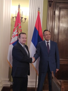 15 June 2021 National Assembly Speaker Ivica Dacic meets with OSCE High Commissioner on National Minorities Kairat Abdrakhmanov